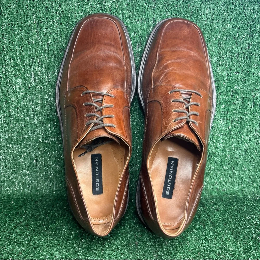 Vintage Bostonian Italy Oxfords Dress Shoes Size 11 Wide Brown Leather‎